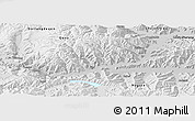 Physical Panoramic Map of Gonggar, desaturated