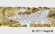 Physical Panoramic Map of Gonggar, satellite outside