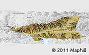 Satellite Panoramic Map of Gonggar, physical outside