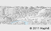 Silver Style Panoramic Map of Gonggar