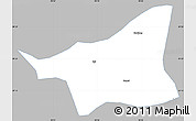Gray Simple Map of Gonggar, single color outside