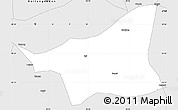 Silver Style Simple Map of Gonggar
