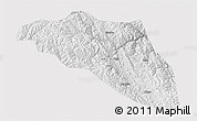Physical 3D Map of Gonjo, cropped outside