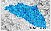 Political 3D Map of Gonjo, physical outside