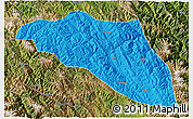 Political 3D Map of Gonjo, satellite outside