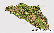 Satellite 3D Map of Gonjo, cropped outside