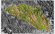 Satellite 3D Map of Gonjo, desaturated