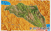 Satellite 3D Map of Gonjo, political outside