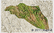 Satellite 3D Map of Gonjo, shaded relief outside