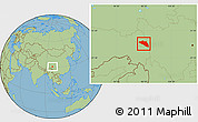 Savanna Style Location Map of Gonjo