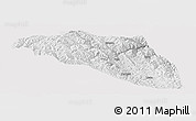 Physical Panoramic Map of Gonjo, cropped outside