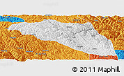 Physical Panoramic Map of Gonjo, political outside