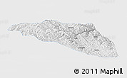 Physical Panoramic Map of Gonjo, single color outside