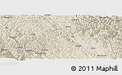 Shaded Relief Panoramic Map of Gonjo