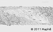 Silver Style Panoramic Map of Gonjo