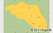 Savanna Style Simple Map of Gonjo, single color outside