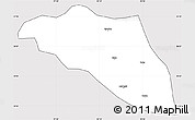 Silver Style Simple Map of Gonjo, cropped outside