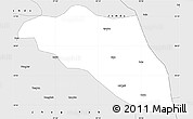 Silver Style Simple Map of Gonjo