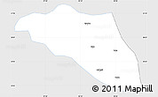 Silver Style Simple Map of Gonjo, single color outside