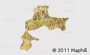 Satellite 3D Map of Gyangze, cropped outside
