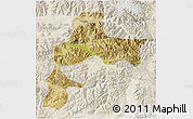 Satellite 3D Map of Gyangze, lighten