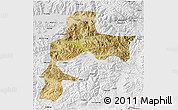 Satellite 3D Map of Gyangze, physical outside