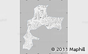 Gray Map of Gyangze, single color outside
