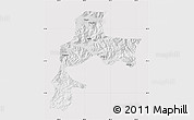 Physical Map of Gyangze, cropped outside