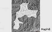 Physical Map of Gyangze, darken