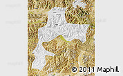 Physical Map of Gyangze, satellite outside