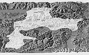 Physical Panoramic Map of Gyangze, darken