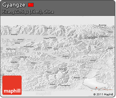 Physical Panoramic Map of Gyangze
