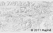 Physical Panoramic Map of Gyangze, lighten, desaturated
