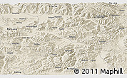 Shaded Relief Panoramic Map of Gyangze