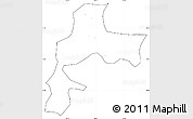 Blank Simple Map of Gyangze, cropped outside, no labels