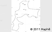Blank Simple Map of Gyangze, cropped outside
