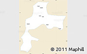 Classic Style Simple Map of Gyangze, single color outside