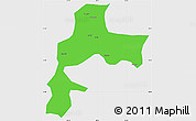 Political Simple Map of Gyangze, single color outside