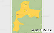Savanna Style Simple Map of Gyangze, single color outside