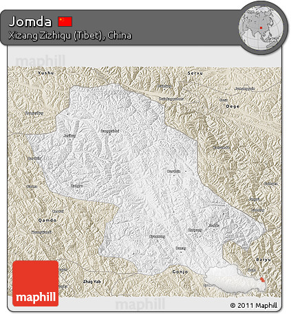 Classic Style 3D Map of Jomda