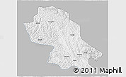 Gray 3D Map of Jomda, single color outside