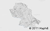 Physical 3D Map of Jomda, single color outside