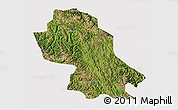 Satellite 3D Map of Jomda, cropped outside