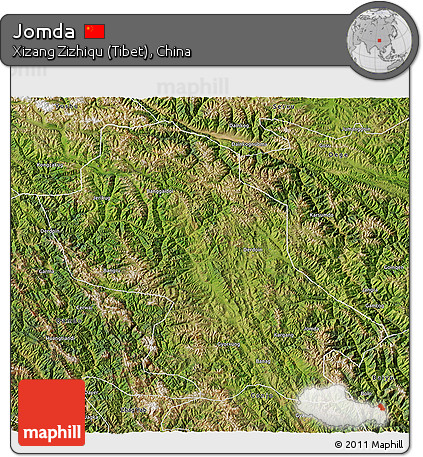 Satellite 3D Map of Jomda