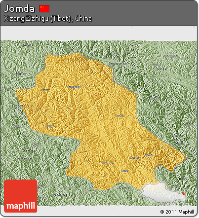 Savanna Style 3D Map of Jomda