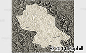 Shaded Relief 3D Map of Jomda, darken