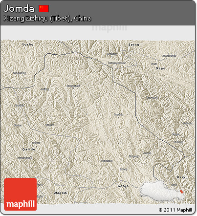 Shaded Relief 3D Map of Jomda