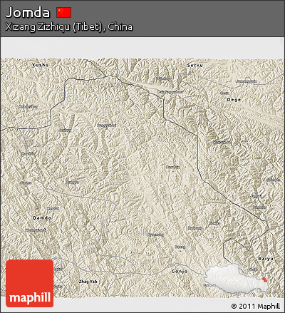 Shaded Relief 3D Map of Jomda