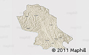 Shaded Relief 3D Map of Jomda, single color outside