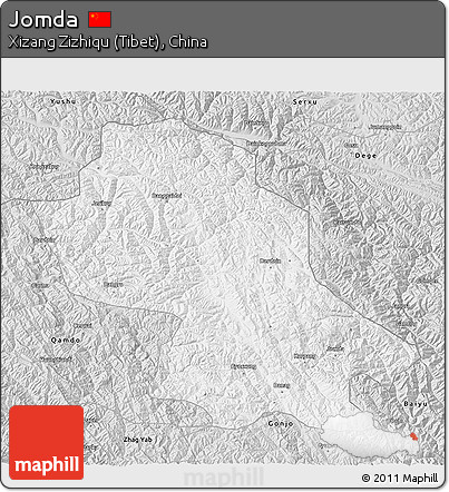Silver Style 3D Map of Jomda